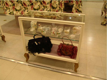 Armadietto di esposizione di vetro di legno di Brown di approvazione di iso per le borse/vendita dei vestiti